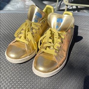 Adidas Kids Metallic Gold Sneakers
